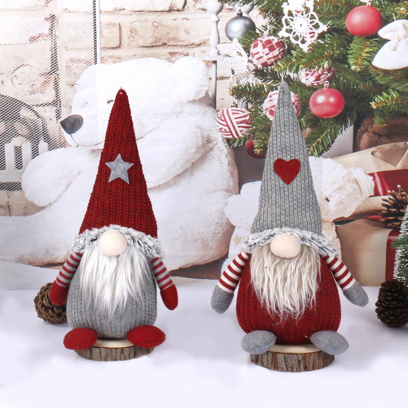 New cross-border Christmas decorations Christmas faceless dolls Christmas gifts Window display Christmas supplies