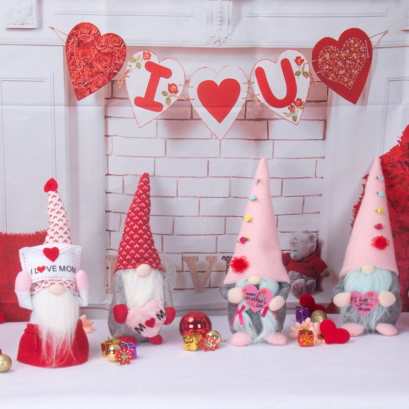 Valentine's Day Mother's Day decoration Rudolph doll decoration faceless doll venue layout props holiday gifts