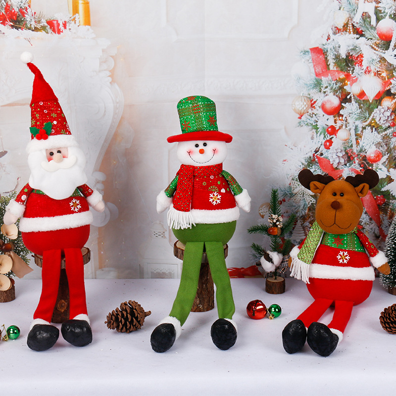 Christmas decorations Santa Claus snowman elk figure Christmas cloth dolls display scene Christmas gifts