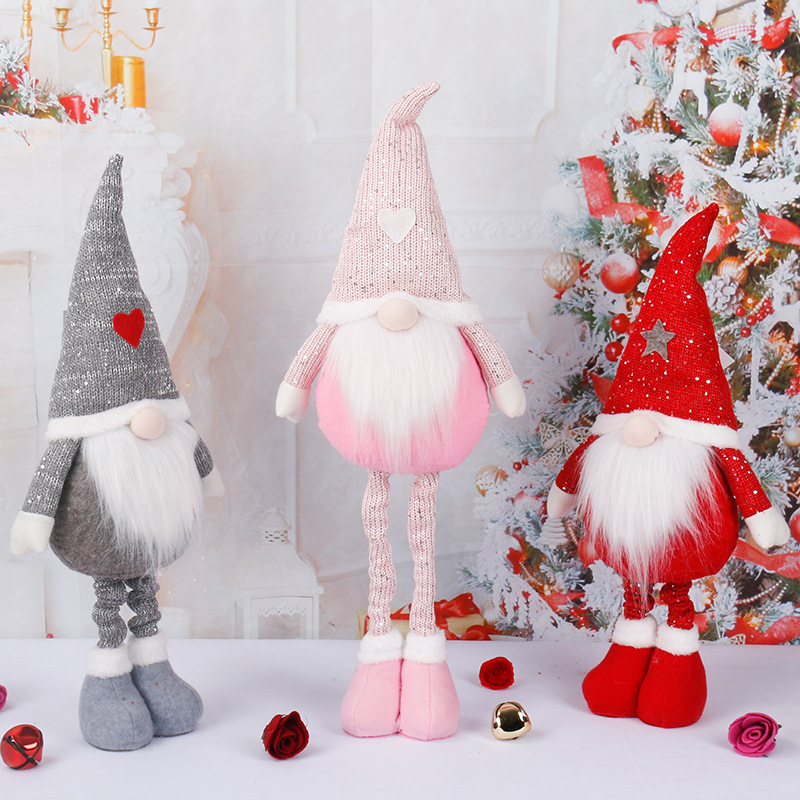 Christmas decoration gift Love retractable action figure Christmas faceless doll dwarf doll Valentine's Day collection