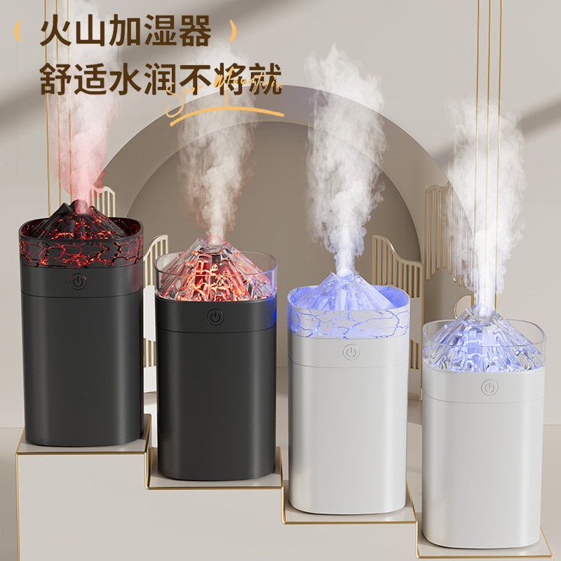 New volcanic humidifier Home desktop atmosphere light Large capacity bedroom usb silent spray water refill atomizer